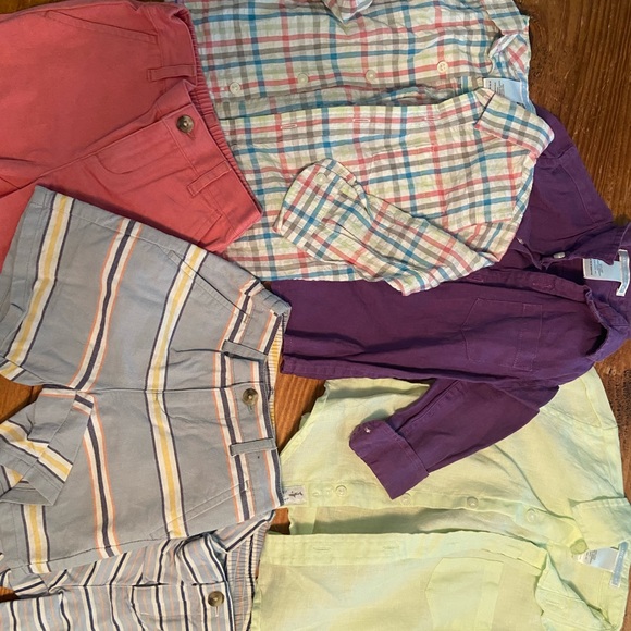 Button up shorts shorts stripe plaid - Picture 4 of 7